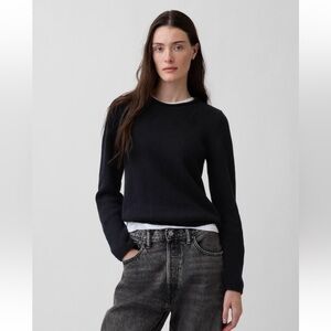GAP 100% Cotton Roll Neck Sweater. Black Large